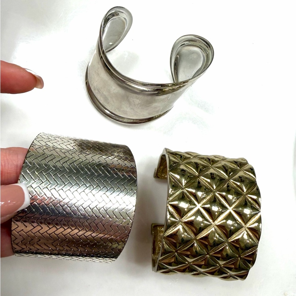 Lot of 3 stylish cuff bracelets